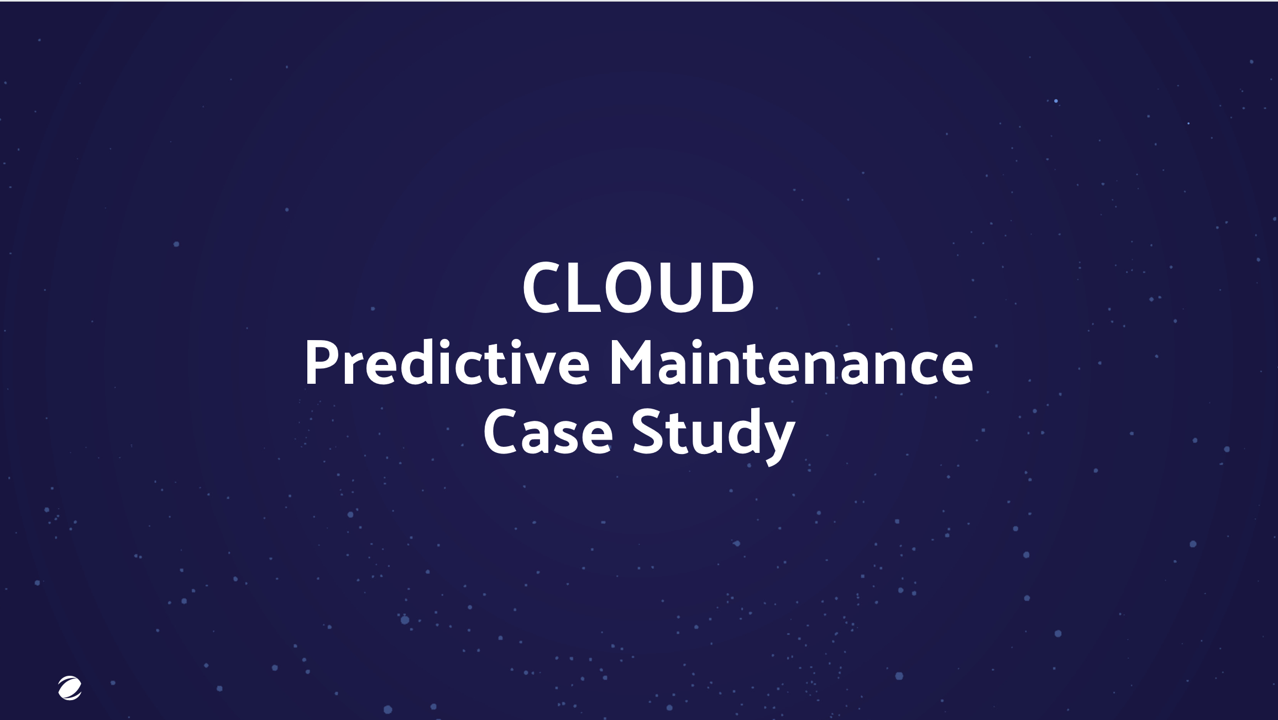 Case study cover page - predictive maintenance